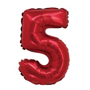 Número 5 Rojo 14" en Blister GMCRJ5