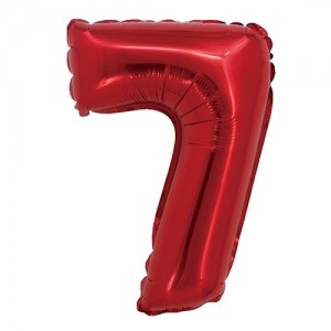 Número 7 Rojo 14" en Blister GMCRJ7