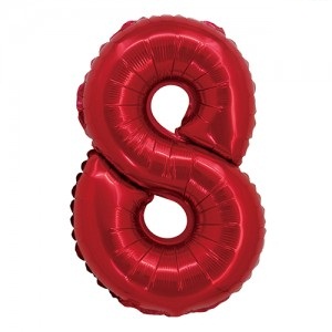 Número 8 Rojo 14" en Blister GMCRJ8