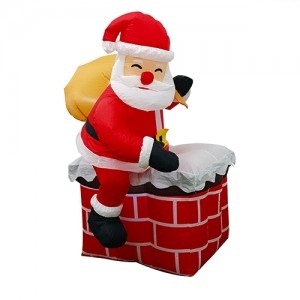 Santa en la Chimenea 1.50m con LED DEINNA008
