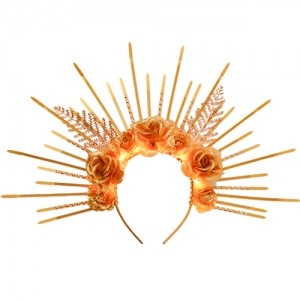 Vincha Lujo LED con pinchos Dorados VI51