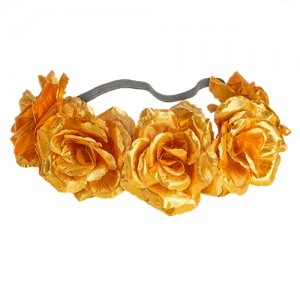 Vincha Flores Doradas VI52