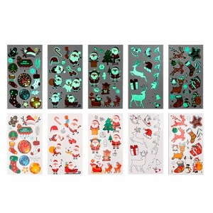 Tatuaje NAVIDAD (brilla en la oscuridad) x 5un COT020