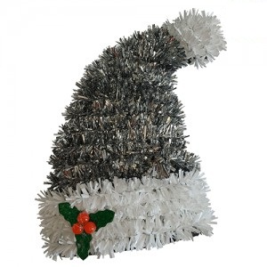 Gorro 3D Santa Plata 13x11cm NA149