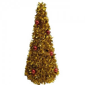 Arbolito FUNCY Dorado esferas Rojas 48cm NA161