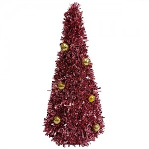 Arbolito FUNCY Rosa esferas Doradas 48cm NA162