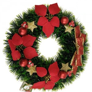 Corona  Flores Navidad 38cm NA169