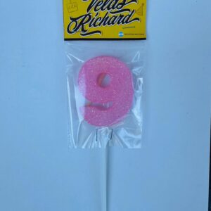 Vela Numero 9 Gibre Rosa (en Blister) 5cm caja x 20un