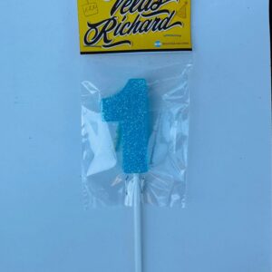 Vela Numero 1 Gibre Celeste (en Blister) 5cm caja x 20un