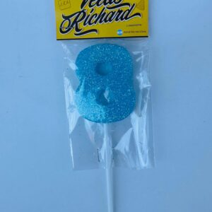 Vela Numero 8 Gibre Celeste (en Blister) 5cm caja x 20un