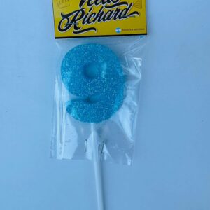 Vela Numero 9 Gibre Celeste (en Blister) 5cm caja x 20un