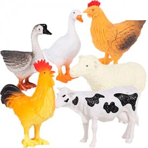 Set Animales de Granja x 6 art.  JUG48