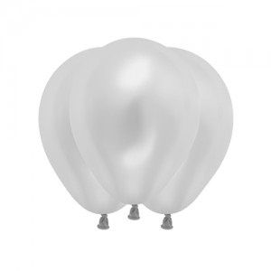 Globo 5" Perlado Metalico Blanco x 50un  40106-021