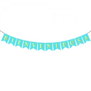 Banderin Bienvenidos Stamping Celeste BABISCE