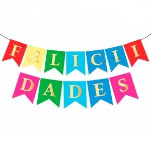 Banderin FELICIDADES Stamping Multicolor BAFSMU