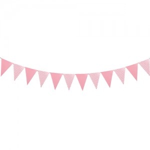 Banderin Triangular Rosa BANTRS