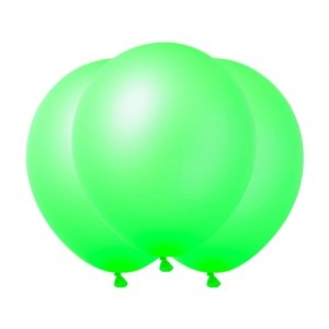 Globo 10" Fluo Verde x 25un  GLF10VE