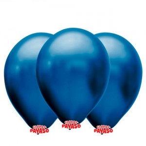 Globo 12" Perlado Metalizado Azul x25u  GL12M AZ