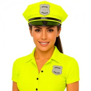 Gorro Policia Amarillo Neon GO217