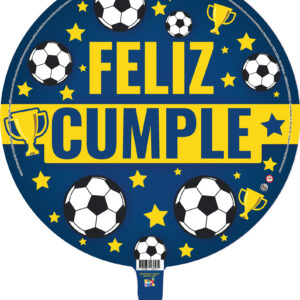 Globo 22" Feliz Cumple Azul y Amarillo GP22P008