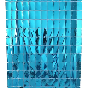 Cortina Rectangulos Celeste 100x200cm GUCOSQCE