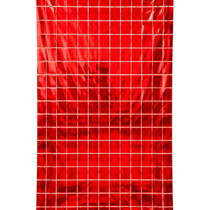 Cortina Rectangulos Rojo100x200cm GUCOSQRJ