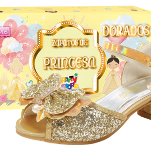 Zapatos de Princesa Dorado Talle 26 (3-4 años) ZAP05