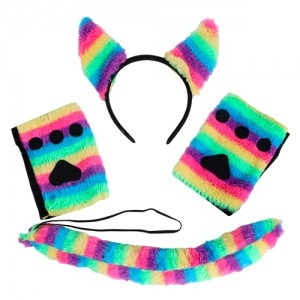 Set Funny Cat (cola guantes y vincha) AC796