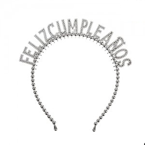 Vincha Feliz Cumpleaños Plateada VI46PL