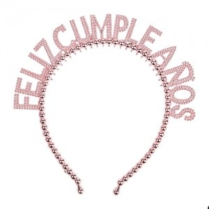 Vincha Feliz Cumpleaños Rosa Gold VI46RG