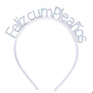 Vincha Feliz Cumpleaños Perlas y Strass VI48