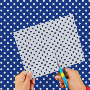 Cartulina Lunares Azul-Blanco 50x65cm  x 10un EI2602-31