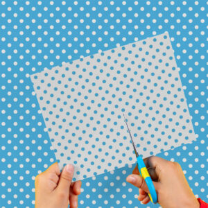 Cartulina Lunares Celeste-Blanco 50x65cm  x 10un EI2602-51