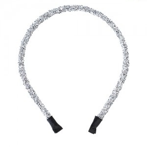 Vinchas de Glitter Plateada ACC005