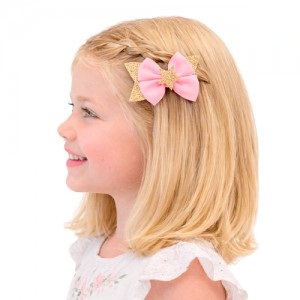 Moño Deluxe Rosado x 2un  ACC028