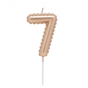 Vela Numero Globito Dorado Nº7 VNGLDO7
