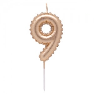 Vela Numero Globito Dorado Nº9 VNGLDO9