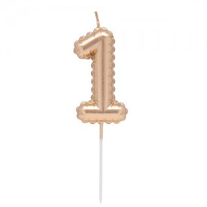 Vela Numero Globito Dorado Nº1 VNGLDO1