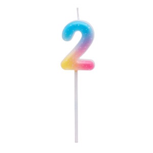 Vela Numero 2 Multicolor Jelly  VNJ2