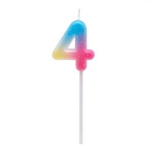 Vela Numero 4 Multicolor Jelly  VNJ4
