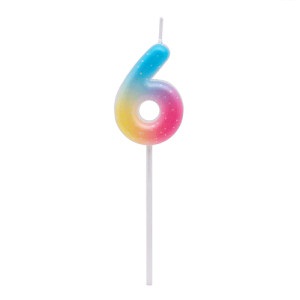 Vela Numero 6 Multicolor Jelly  VNJ6
