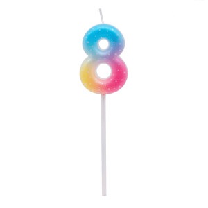 Vela Numero 8 Multicolor Jelly  VNJ8