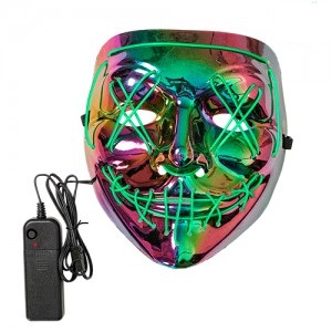 Mascara Payaso Cosido Iridiscente LED HD781