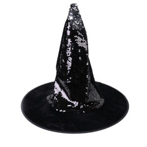Gorro Bruja Lentejuela Bicolor  38cm GO245